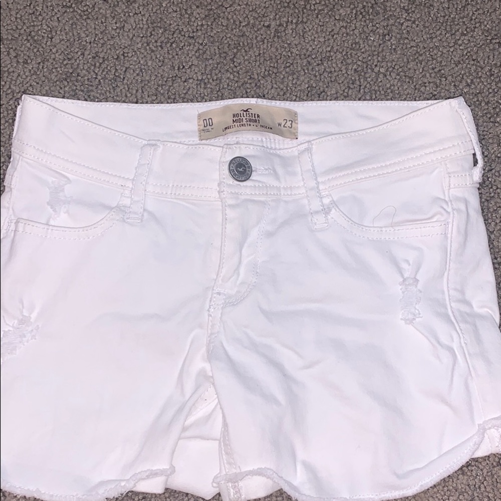 Hollister ripped jean shorts